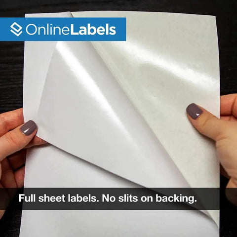 Printable White Matte Sticker Paper for Inkjet and Laser Printers, 10 Sheets 8.5 by 11 Full Sheet Label Paper, No Slits on Liner