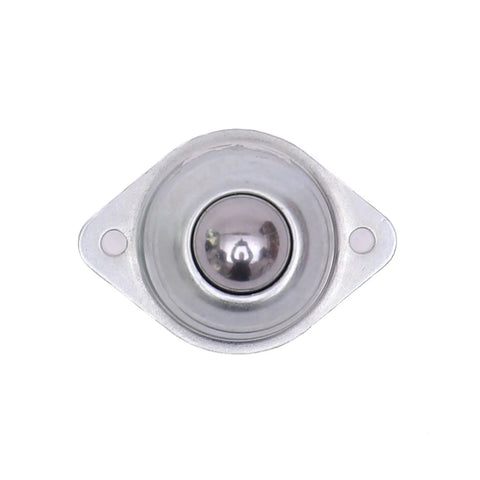 Five Eighth Inch Roller Ball Transfer Bearings Set Of Eight For Smooth Linear Motion, top view of a single bearing with mount holes.