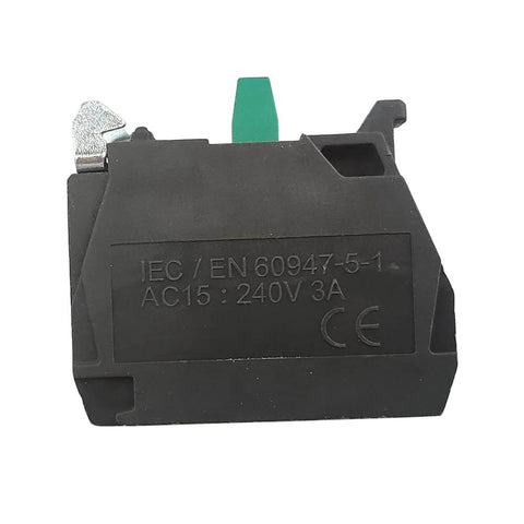 10 Pack Single Contact Block Silver Alloy Screw Clamp Terminal 1NO for electrical panels and control circuits black finish