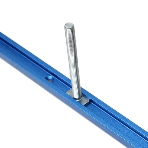 Must Have Track Knob Kit And Track Bolt Set For Woodworking Jigs And Fixtures With Miter T Track Jig Accessories on blue track