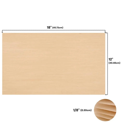 Baltic Birch Plywood Three Millimeter One Eighth Inch Thick Twelve By Eighteen Inch Six Flat Sheets Unfinished B BB Grade Veneer