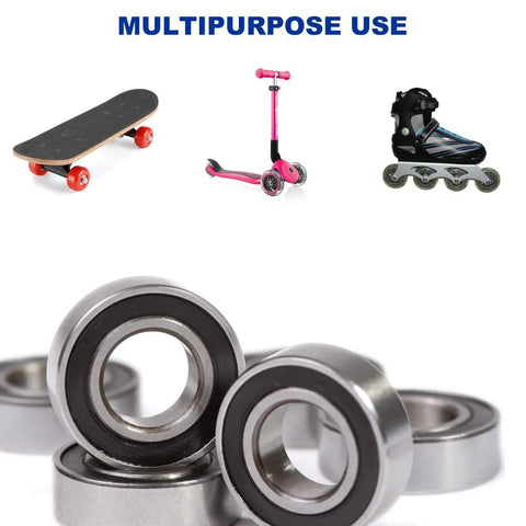 608 2RS ball bearings, 10 pcs, 8x22x7mm, double rubber sealed, for skateboard, scooter and inline skate