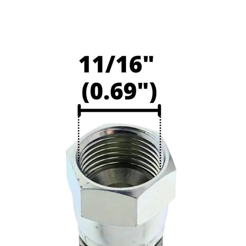 Close-up of 10 Pack FJX 08 08 Half Inch Hose To Half Inch JIC Thirty Seven Degree Female Hydraulic End Swivel Crimp Fitting