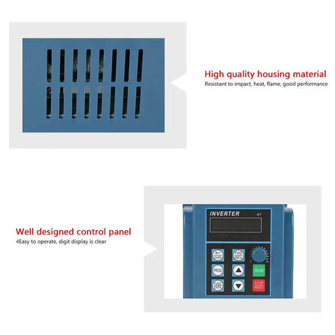 380V 4kW Three Phase VFD Inverter With PWM Control, focus on durable housing and user-friendly control panel