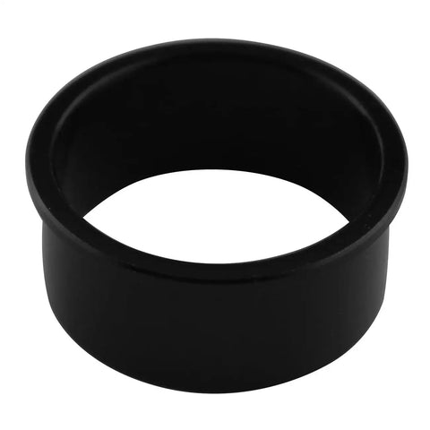 2-piece black aluminum alloy central-axis adapter ring with 24-22mm reducing sleeve for bicycles