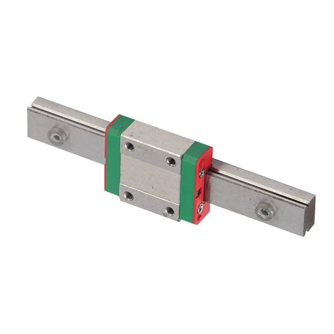 Miniature Linear Rail Guide 12mm Width With Slide Block, 4 Point Contact For Precision Machinery And Automation Systems