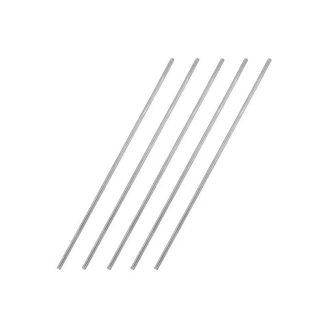 2mm By 150mm 304 Stainless Steel Solid Round Rods Pack Of 5 For DIY Projects Durable Lathe Bar Stock Rust Resistant High-Strength Metal Rods For Crafts Prototyping