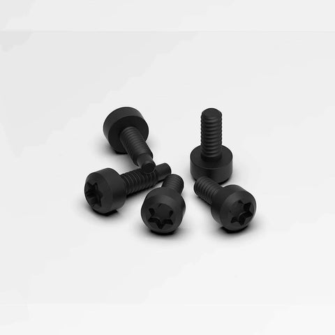 Replacement Copper Doorbell Screws Kit For Video Doorbell 2, 3 And Pro, close-up, five screws, black heads