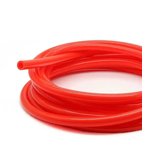 Red Silicone Vacuum Hose One Eighth Inch ID 3mm, 10 Feet Long, 130 PSI Max, High Temperature Range -76F to 374F, Reinforced 2mm Wall