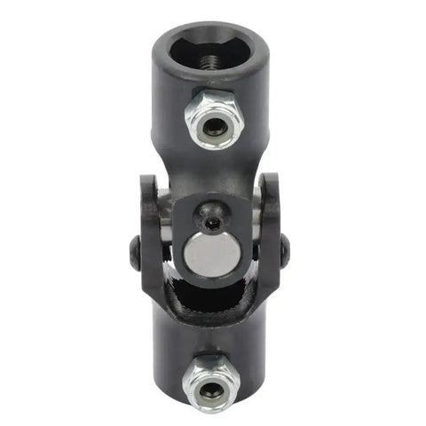 Front view of Three Quarter Inch Steering U Joint 36 Spline To Three Quarter Inch DD Black 96mm Beefed Up Heavy Duty Single Joint