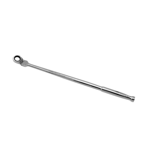 Extra Long Flex Head Nano Socket Ratchet Wrench, 18 Inch Reach For Tough-To-Reach Hardware, Hands-Free Operation With Slim 0.88 Inch Working Height