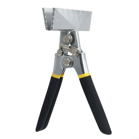 Sheet Metal Bending Pliers Hand Seamer Crimping Tool made from chrome vanadium steel with straight elbow handle, front view