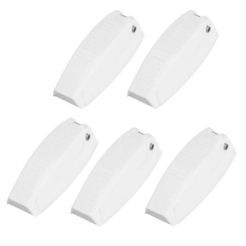 5 Pack Baggage Door Catch For RVs White ABS Door Holder for Cargo Compartments and Doors, spring loaded hinge set