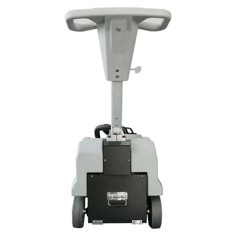 Rear view of Foldable Walk Behind Floor Scrubber Machine With 180 RPM And 300W Motor, Heavy Duty Hand Push Design