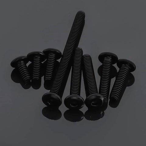1/4-20 Flat Head Hex Socket Cap Screws, 3/4 Inch, 25 Pack, 18-8 Stainless Steel 304, Black Oxide Finish, Low Profile Binding Post Screws