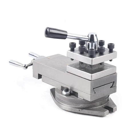 Pro Grade AT300 Mini Lathe Tool Rest Assembly With Quick Change Tool Post Holder Portable Lathe Setup For Metalworking