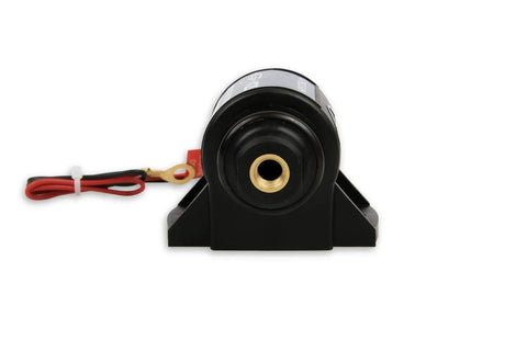 Front view of 12S Micro Electric Fuel Pump For Quick Fuel Transfer Self Priming 12V Negative Ground Vapor Lock Elimination.