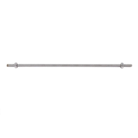 Four Piece 320mm M8 Stainless Steel Threaded Rod Set With Shoulder Nuts Silver Tone For Hardware Molds And Construction