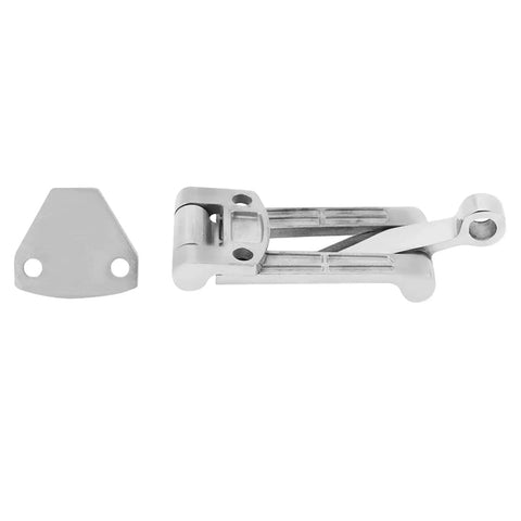 Boat hatch latch clamp, 316 stainless steel, anti-rattle locking, with mounting plate
