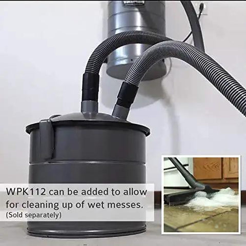 Pro Wall Mounted Garage And Car Vacuum With 50 Ft Hose And Tools, 7 Gallon Capacity, Workhorse Build In Galvannealed Steel, accessory WPK112