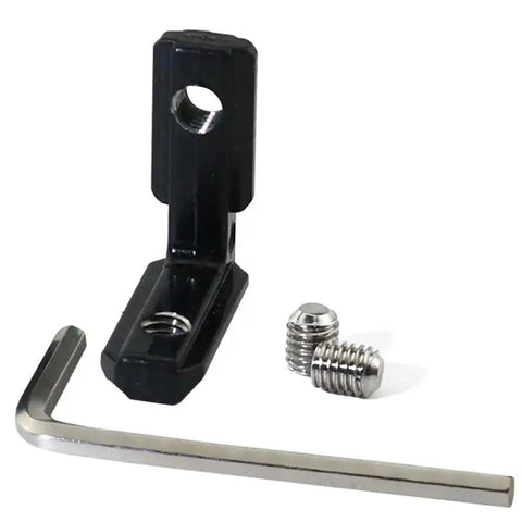 20 Piece 2020 Series Black T Slot L Shape Corner Connector Bracket Set with screws and wrench for aluminum extrusion profile 6mm