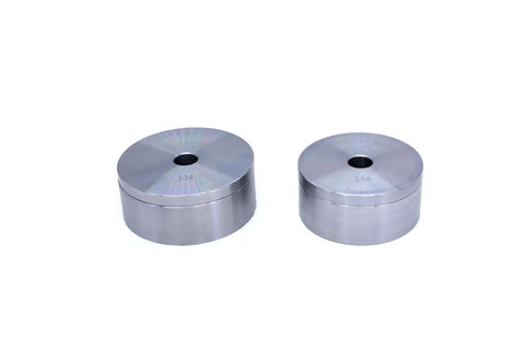 Two Piece Dimple Die Set For Sheet Metal Fabrication, 2.25 In And 2.75 In Dies shown on a white background, used for heavy duty applications.