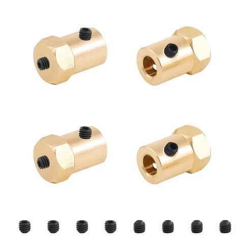 4 Pack 37mm DC Gear Motor Mounting Brackets And 4 Hex Couplings Kit For Small Stepper Motors, Rust-Resistant Black Gearbox Mounting Brackets
