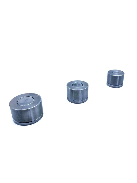 3 Piece Dimple Die Set For Metal Fabrication Includes 1/2 Inch, 3/4 Inch, And 1 Inch Dies CNC Machined From Premium Cr Steel with Rockwell 80 Hardness
