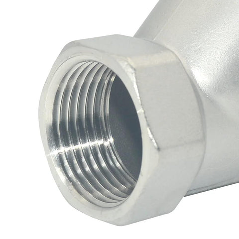 Megairon 1in WYE strainer mesh filter valve with female NPT threads, stainless steel SS316
