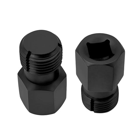 2 Piece Oxygen Sensor Thread Chasers Set With M18 x 1.5mm And M12 x 1.25mm Threads, 3/8 Inch Drive, black oxide finish, front view