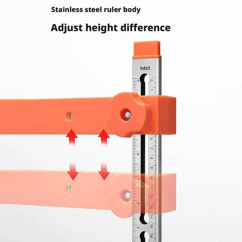 Stainless steel ruler of Drawer Slide Jig With Toggle Clamp And Magnetic Arm, Precision Cabinet Drawer Jig Tool for accurate installation