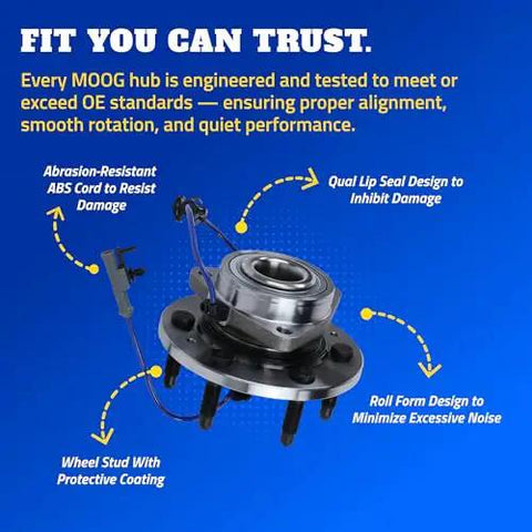 Diagram of Heavy Duty Wheel Bearing And Hub Assembly For Volkswagen Jetta 513253 Pro Grade Beefed Up OEM Style Fit