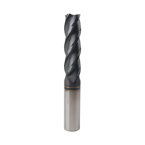 Carbide Long End Mill For Steels 9/16 Inch Shank And 2 Inch Length Of Cut, 4 Flute AlTiN Coated Square End Mill With 30 Degree Helix CNC Router Bit Zorqon