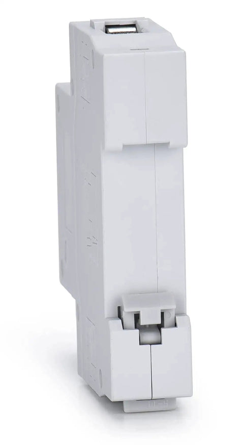 Side view of AC Miniature Circuit Breaker 20 Amp 120V 240V One Pole DIN Rail Mount MCB With Thermal Magnetic Trip Solar Disconnect Switch C20