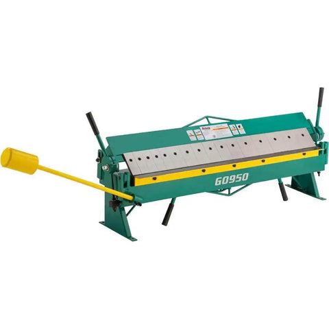 48 Inch Pan And Box Brake For 16 Gauge Sheet Metal, Heavy Duty Bench Type With Full Trussed Rigidity, shown in full view
