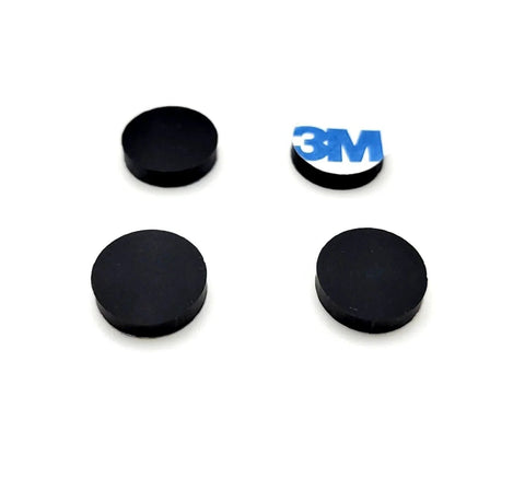 Half Inch Wide Round Silicone Rubber Bumper Feet Pads One Eighth Inch Thick With Adhesive Backing For Electronics Consoles