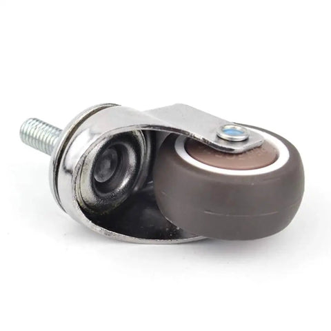 1 Inch Swivel Caster Wheel Replacement For Small Carts And Furniture With Soft Rubber TPE M6x15mm Mini Stem 25mm Diameter