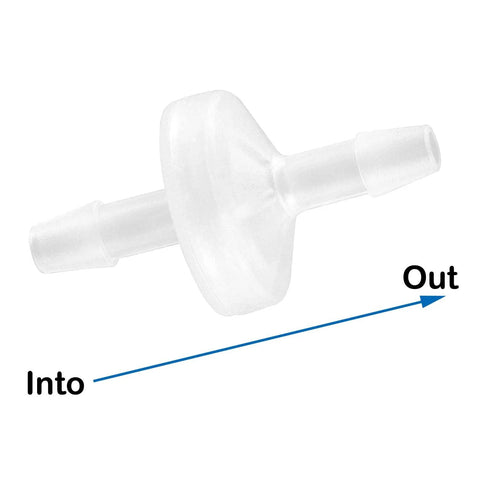 JoyTube PVDF plastic check valve with 1/8 in hose barb for liquid air