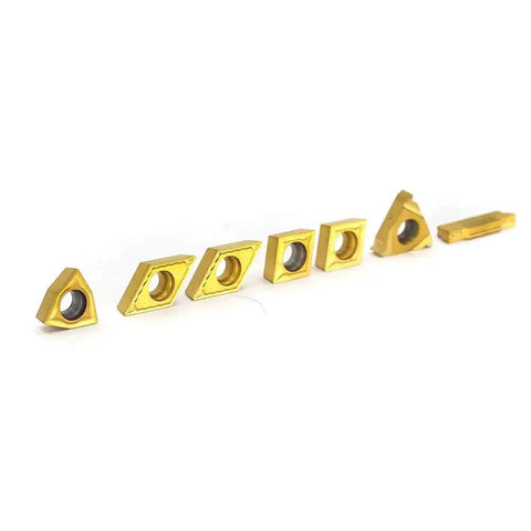 Pro-Grade Carbide Turning Inserts MGMN300 16ER A60 WCMT06T304 CCMT09T304 DCMT11T304 for Five Eighths or Three Quarters Inch Lathe Tool Holder Replacement Set of Seven Pieces for CNC Turning