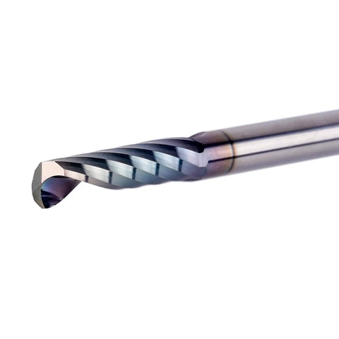 O Flute CNC Router Bit With One Quarter Inch Shank And One Inch Cutting Length For Acrylic Aluminum And Wood Cutting, Single Flute
