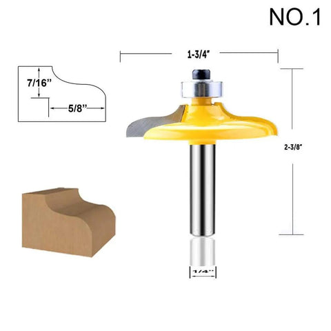 Four Piece One Quarter Inch Shank Router Bit Set For Door And Drawer Front Edging, Killer Ogee Bits, carbide milling cutter