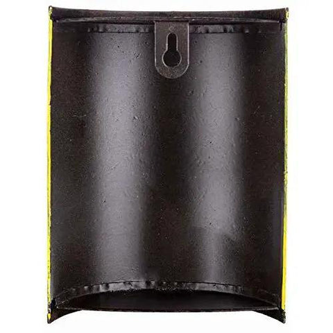 Back view of Distressed Metal Half Oil Can Wall Decor With Classic Pennzoil Logo For Garage And Man Cave Vintage Auto Theme Wall Art Retro Gas Station Vibe Nostalgic Metal Sign For Auto Enthusiasts And Collectors