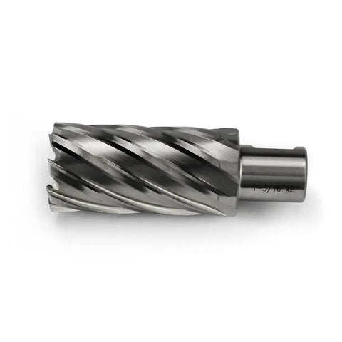 Annular Cutter Three Quarters Inch Weldon Shank, Cutting Diameter One And Three Sixteenths Inch, Depth Two Inches, HSS Slugger Bits Kit