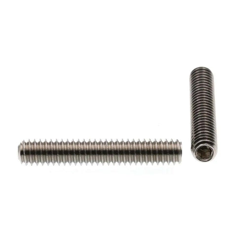 Headless Socket Set Screws 1/4-20 x 1-1/2 Inch Stainless Steel Grade 18-8, Flush Mount, Hex Key Drive, Internal Thread, 10 Pack