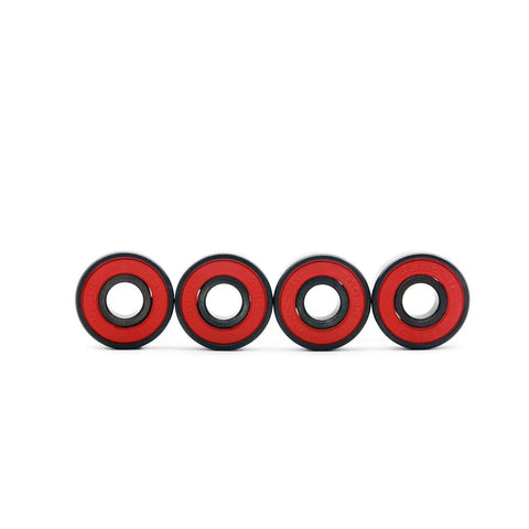Z-First 608RS hybrid ceramic bearings, set of 4 with red seals and black outer race.