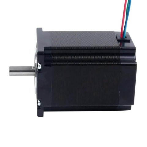 Side view of Powerful Nema 23 Stepper Motor With 1.9Nm Holding Torque For CNC Machines and 3D Printers, showing 8mm shaft, 4-wire design.