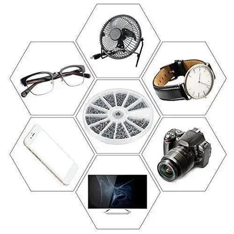 Small Stainless Steel Micro Screws And Nuts Kit For Watch Repair Glasses Electronics Includes M1 M1.2 M1.4 M1.6 Sizes set and uses