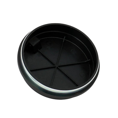 Black plastic rear wheel ABS speed sensor cover, circular design, OEM-grade for Hyundai Sonata, Tucson, Kia Sportage models.
