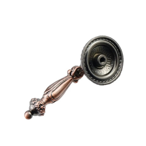 4Pcs Vintage Tear Drop Cabinet Pulls With Screws, Red Bronze Zinc Alloy Handles For Dresser, Closet And Furniture, 2.6 Inch.