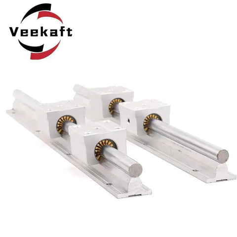 Open Box Linear Guide Rail With Aluminum Slide Block Bearing for Smooth Low Friction Motion, shown side view, compatible with SBR16-30LQS